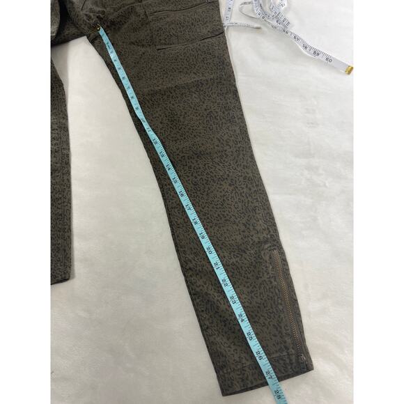 Joie Parke Skinny Jeans Utility Cargo Zip Pocket Moto Pant Green 27 Capsule - Picture 8 of 8